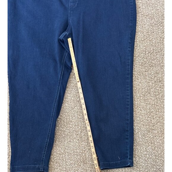 Terra & Sky Women's Plus Size 4X (28W-30W) Dark Blue Stretch Denim Jeggings - Picture 4 of 6
